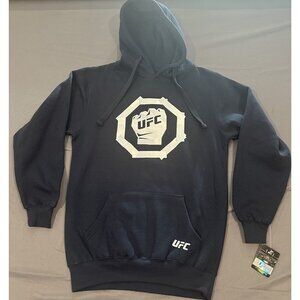 NWT UFC Navy Pullover Hoodie Men's Small Fist‎ Logo Hooded Sweatshirt